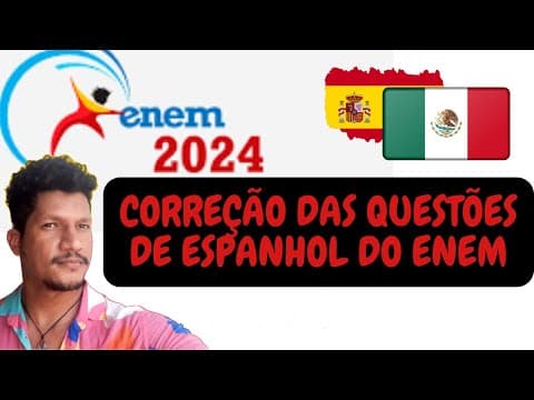 Thumbnail da aula: Correção das questões de Espanhol do Enem 2024