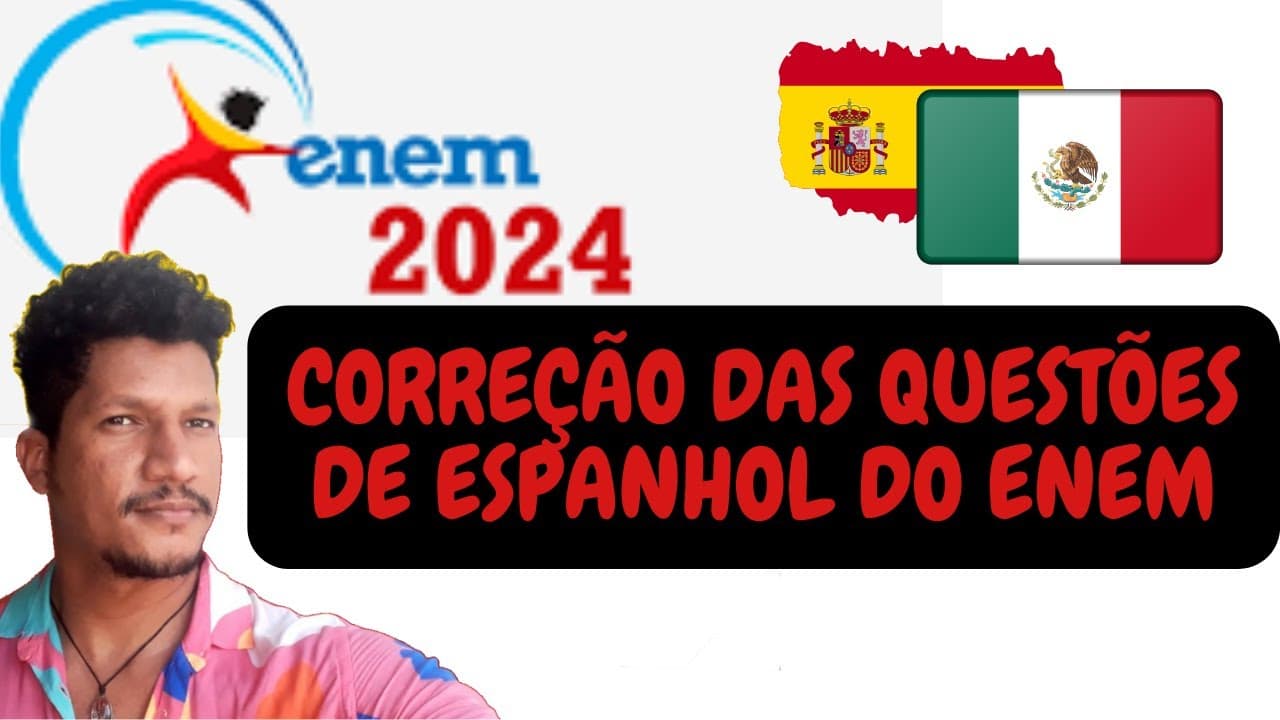 Thumbnail: Correção das questões de Espanhol do Enem 2024