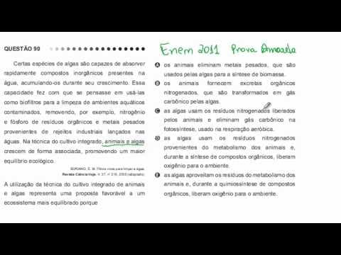 Thumbnail da aula: ENEM 2011 - Biologia (Prova Amarela) - Questão 90
