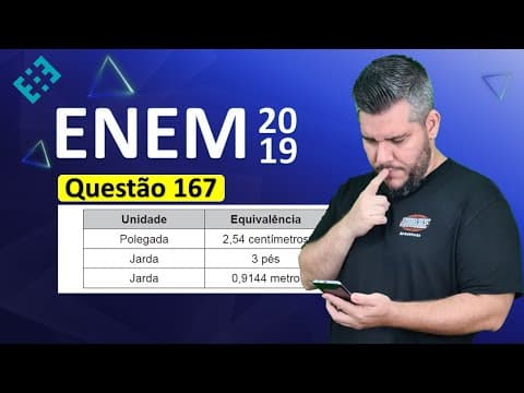 Thumbnail da aula: ✅ QUESTÃO 167 ENEM 2019 (Caderno Amarelo) 👉🏻 O Sistema Métrico Decimal é o mais utilizado