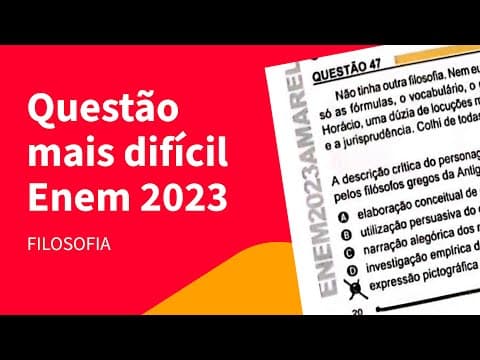 Thumbnail da aula: Entendendo uma questão de Filosofia do ENEM 2023 | ProEnem
