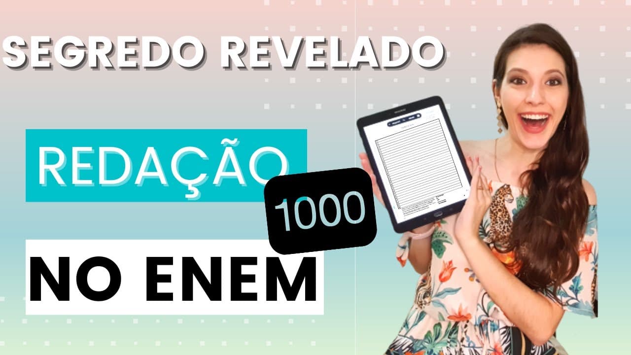 Thumbnail: O SEGREDO para fazer uma REDAÇÃO nota 1000 no ENEM 2020 em menos de 1 hora! │Sarah Schollmeier