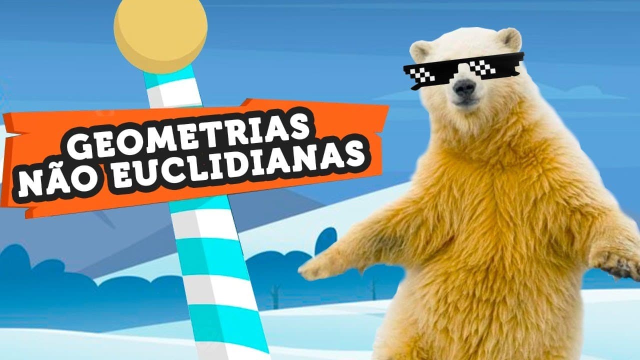 Thumbnail: O problema do Urso: Geometrias Não Euclidianas #shorts