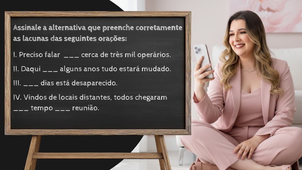 Thumbnail: EXERCÍCIO DE CRASE RESOLVIDO PASSO A PASSO - Professora Pamba