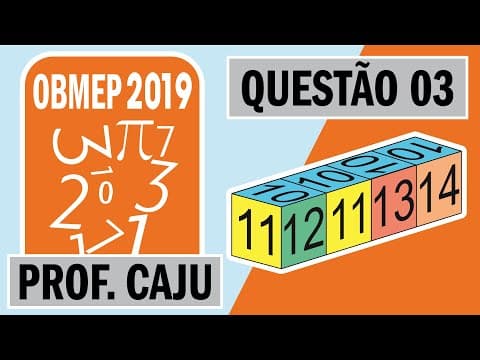 Thumbnail da aula: 🥇 OBMEP 2019 🥇 Questão 03 1ª Fase Nível 3 - Os quatro dados da figura são idênticos, e há três