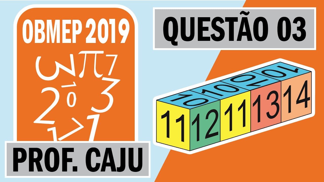 Thumbnail: 🥇 OBMEP 2019 🥇 Questão 03 1ª Fase Nível 3 - Os quatro dados da figura são idênticos, e há três