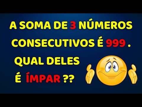 Thumbnail da aula: CONSEGUE RESOLVER? SÓ PARECE FÁCIL..😂