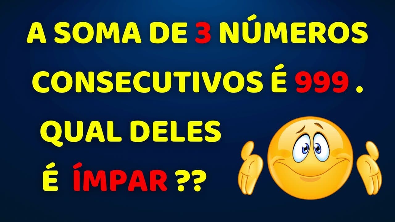 Thumbnail: CONSEGUE RESOLVER? SÓ PARECE FÁCIL..😂