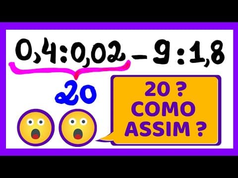 Thumbnail da aula: EXPRESSÃO COM DIVISÃO E VÍRGULA !!