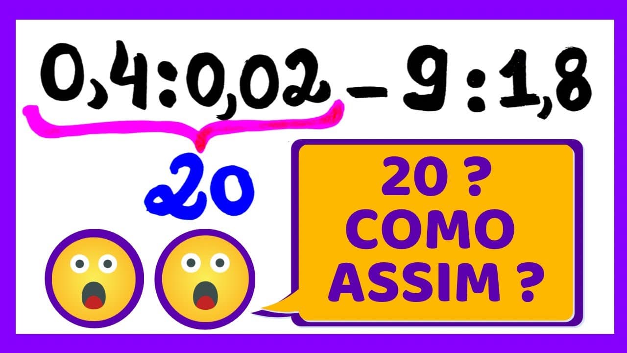 Thumbnail: EXPRESSÃO COM DIVISÃO E VÍRGULA !!