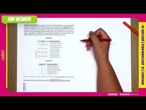 Thumbnail da aula: CONSIDERE UM BANCO DE DADOS (QUADRO 1) QUE APRESENTA SEQUÊNCIAS HIPOTÉTICAS DE(...) | BIOTECNOLOGIA