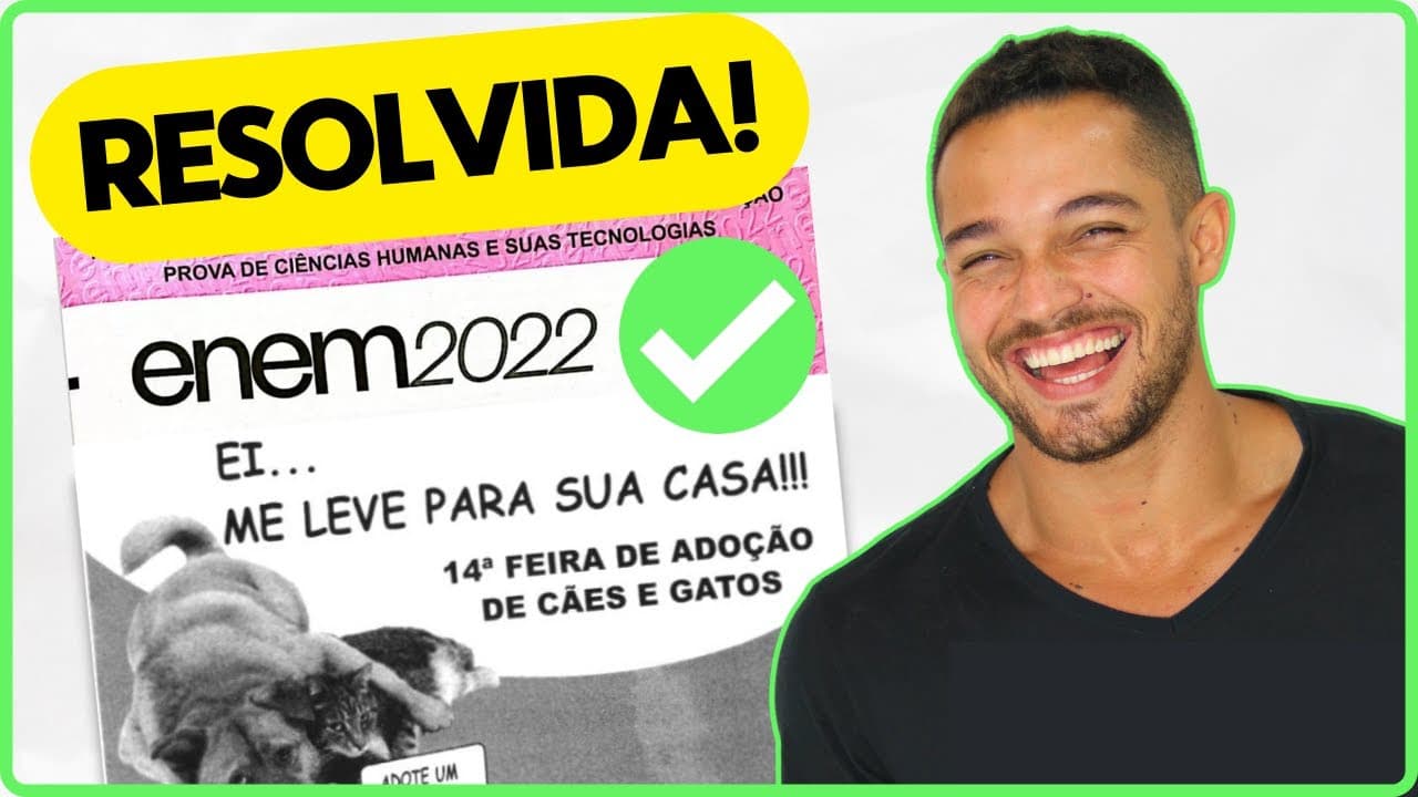 Thumbnail: [RESOLVIDA] Questão 7 do ENEM 2022 | Prova de Linguagens ENEM | Profinho