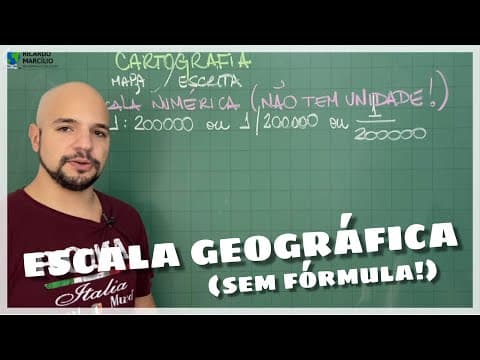Thumbnail da aula: Escala geográfica (cartografia) - Como calcular? | Ricardo Marcílio