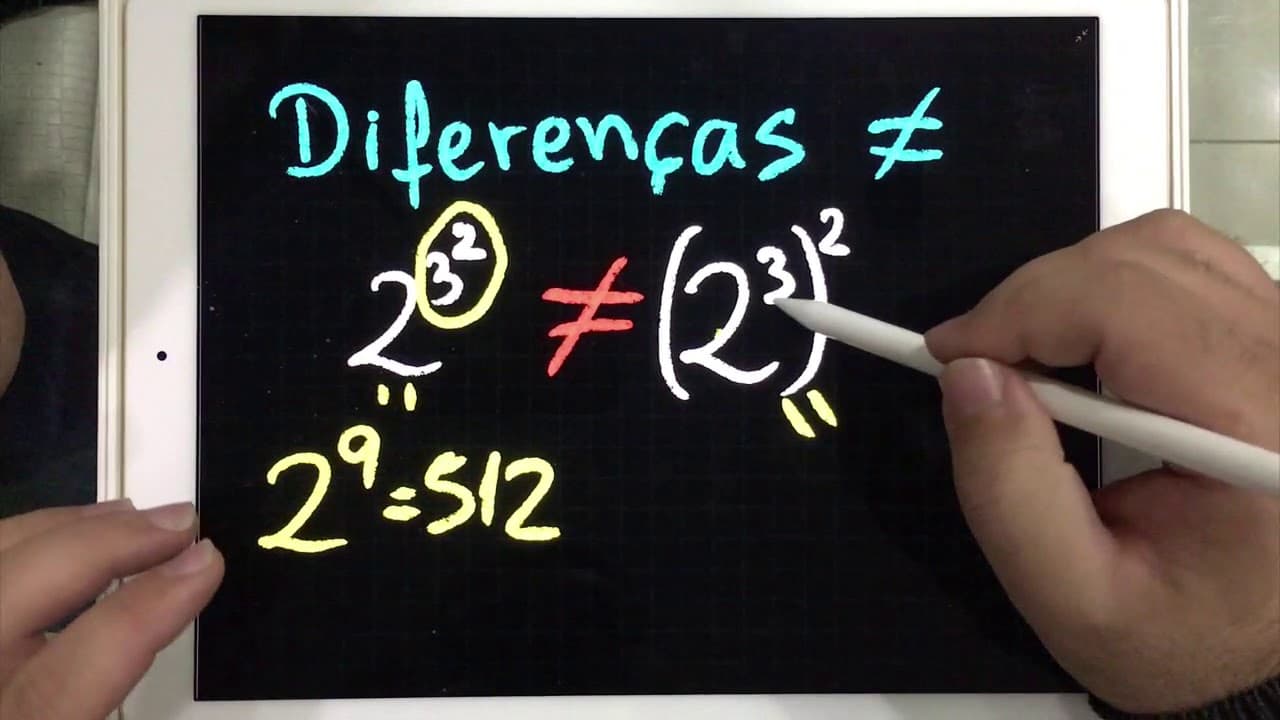Thumbnail: ⏱ DIFERENÇA ENTRE POTENCIAÇÃO BUGANTE 👉 Minuto Matemática