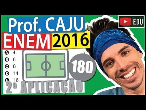 Thumbnail da aula: [ENEM 2016 2Ap] 180 📓 REGRA DE TRÊS Um clube tem um campo de futebol com área total de 8 000 m2
