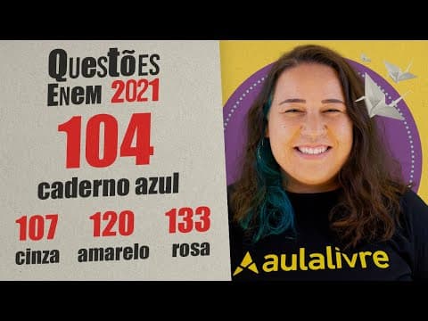 Thumbnail da aula: ENEM 2021 | Desastres ambientais | Questão 104 ( azul)