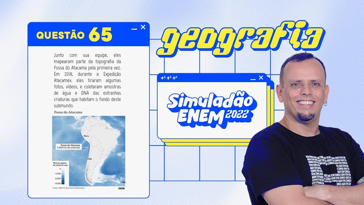 Thumbnail: Resolução Simuladão ENEM 2022 - #Geografia pt. 2