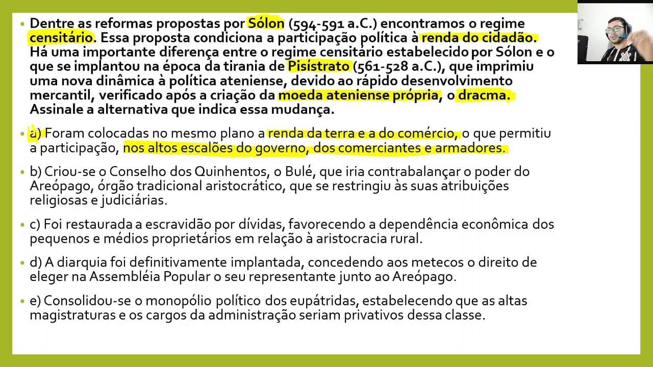 Thumbnail: Resolução questões parte 2 ENEM - HISTÓRIA