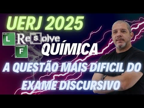 Thumbnail da aula: UERJ 2025 2ª Fase As células eletrolíticas A e B, com eletrodos inertes, contendo soluções aquosas d