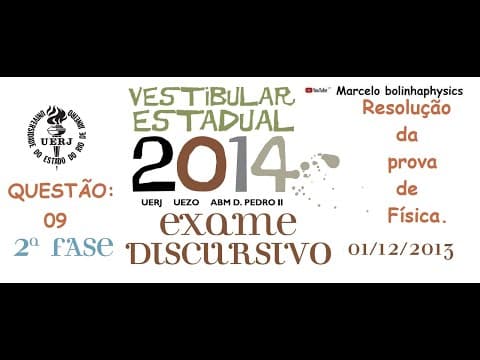 Thumbnail da aula: Resolução da prova de FÍSICA – 2°FASE - EXAME DISCURSIVO– UERJ 2014. Questão 09.