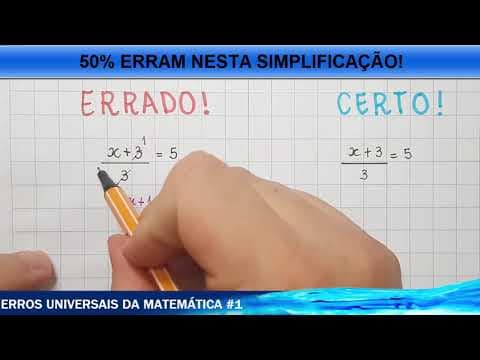 Thumbnail da aula: ☑️ 50% erram esta simplificação! Erros Universais I - Frações Algébricas