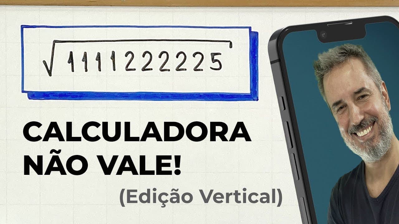 Thumbnail: RAIZ QUADRADA de 1111222225 SEM CALCULADORA?! 🛡 [Vertical]