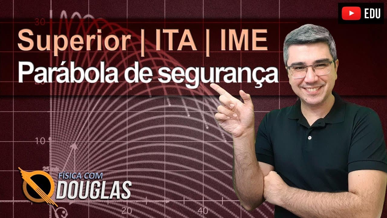 Thumbnail: Parábola de Segurança no lançamento oblíquo/horizontal/vertical para ITA | IME | Olimpíadas