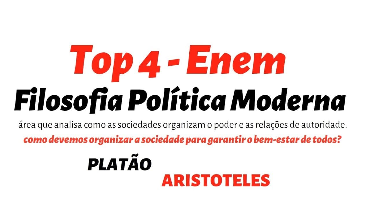 Thumbnail: TOP 4 - ENEM - FILOSOFIA POLITICA