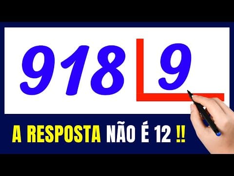 Thumbnail da aula: 😱NUNCA MAIS ERRE DIVISÃO!!!  Matemática básica todo dia.📚🚀