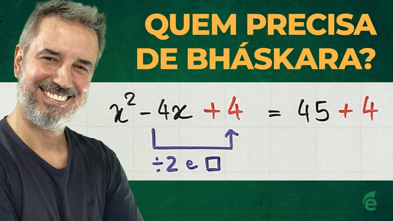 Thumbnail: COMPLETAR QUADRADOS: uma alternativa para a fórmula de Báskara! [Horizontal]