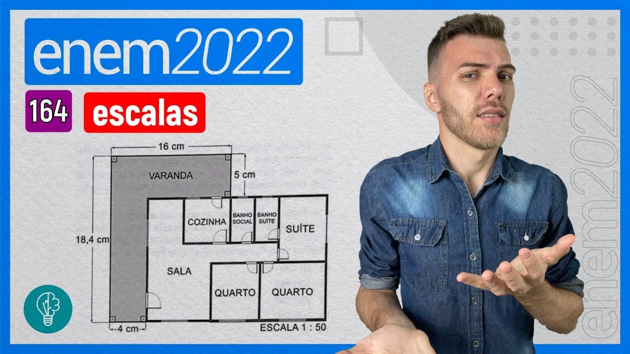 Thumbnail: ENEM 2022 - Q164 - Uma empresa de engenharia projetou uma casa com a forma de um... - ESCALAS