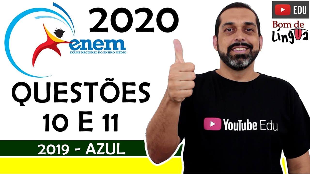 Thumbnail: ENEM 2019 Questões 10 e 11