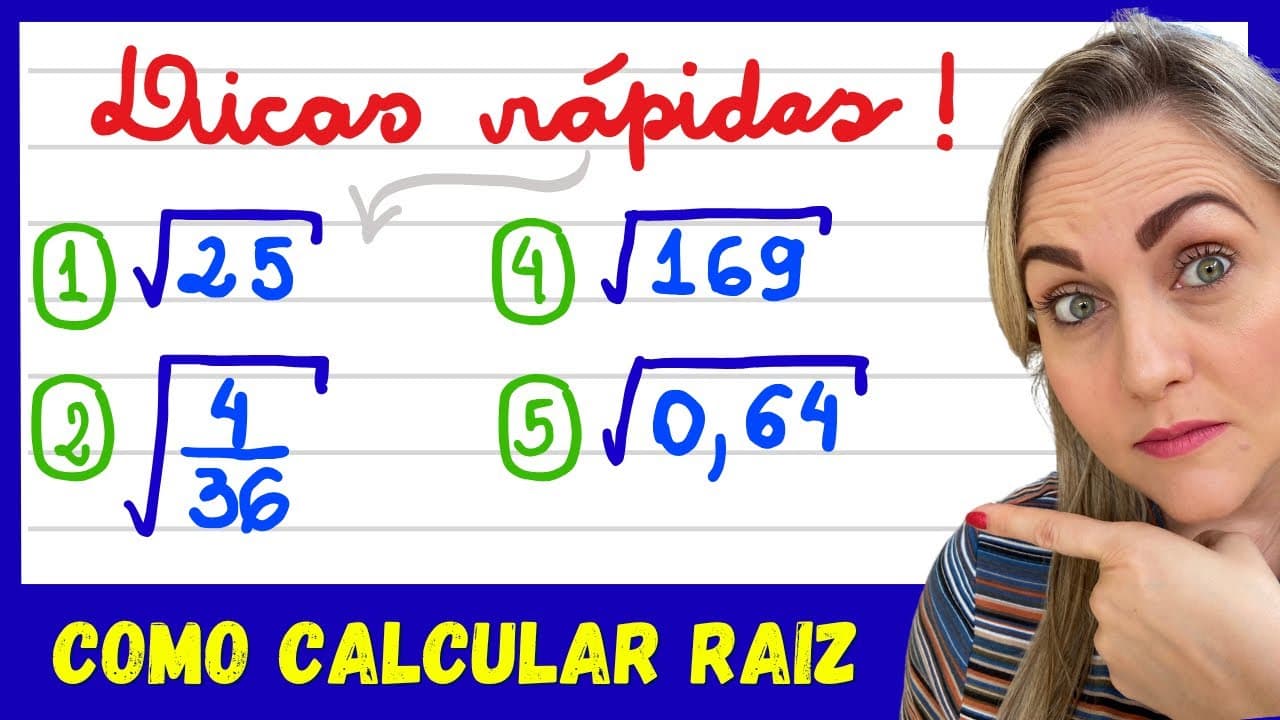 Thumbnail: RAIZ QUADRADA! APRENDA EM 10 MINUTOS COMO RESOLVER UMA RAIZ! Prof Michella Amorim