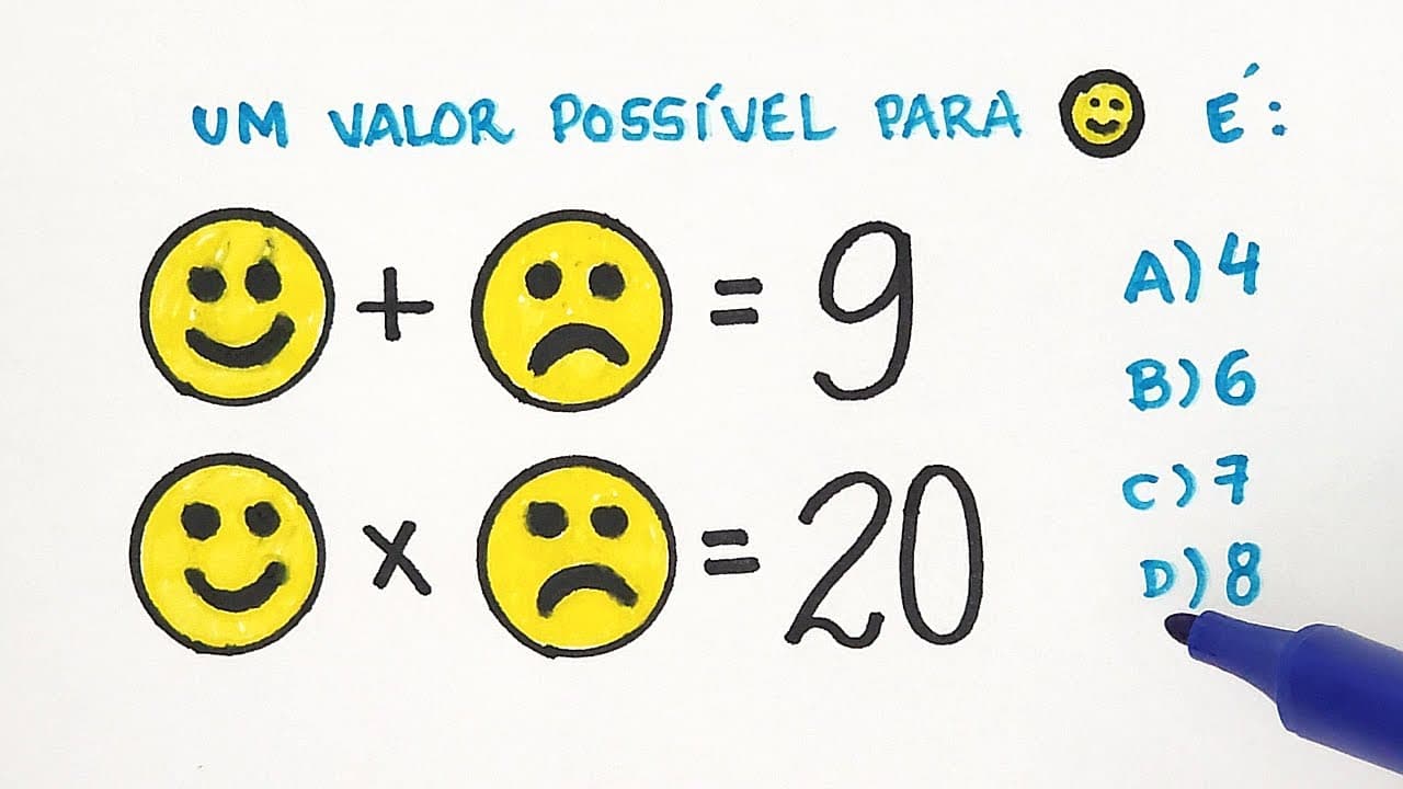 Thumbnail: 🔥 HELP MATEMÁTICA BÁSICA | Desafio lógico dos emojis