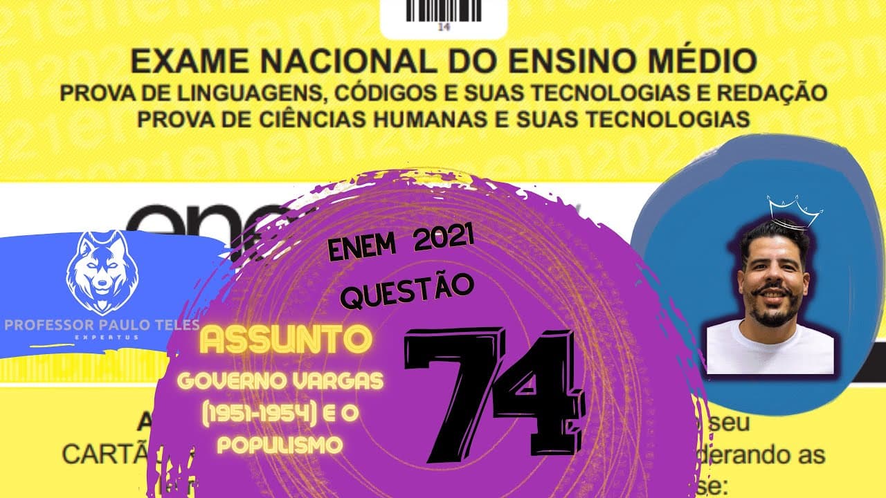 Thumbnail: Resolução Enem 2021 - Humanas Questão 74