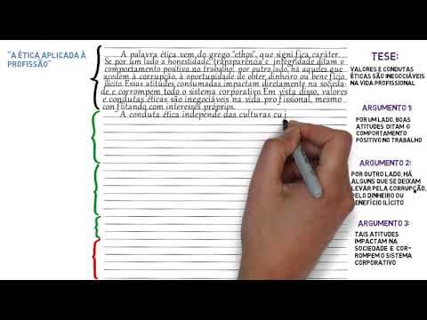 Thumbnail da aula: Redação - A Ética Aplicada à Profissão | Desenhando a Solução