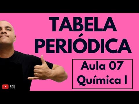 Thumbnail da aula: INTRODUÇÃO à TABELA PERIÓDICA: Organização Elementos, Massa Atômica, Símbolos | Aula 07 (Química I)