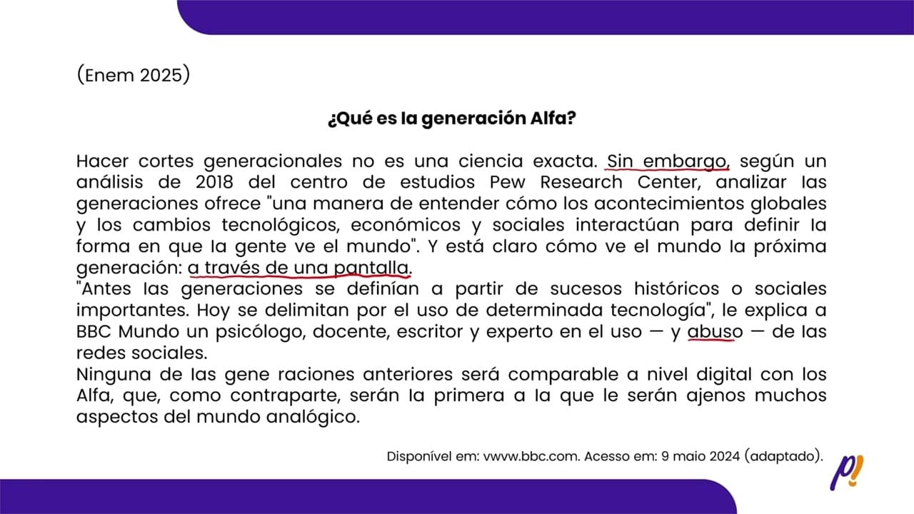Thumbnail: ENEM 2025 | ¿Qué es Ia generación Alfa?...