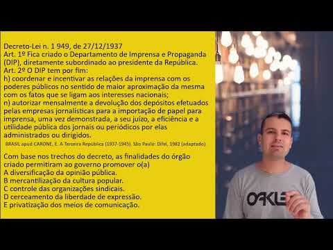 Thumbnail da aula: De olho no Enem - Aula 19 (Era Vargas / DIP)