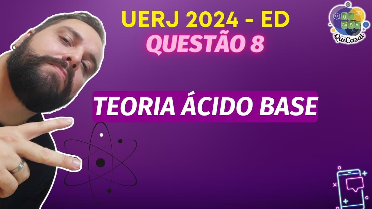 Thumbnail: UERJ 2024 ED - O íon bicarbonato ou hidrogenocarbonato é uma espécie química derivada do ácido