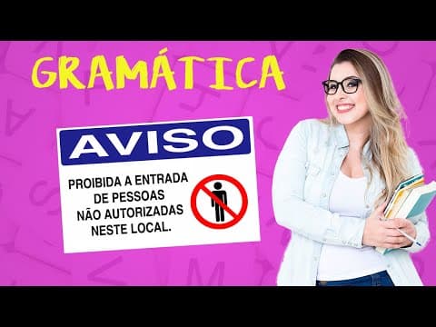 Thumbnail da aula: "É PROIBIDA A ENTRADA OU É PROIBIDO A ENTRADA": QUAL É O CORRETO? - Profa. Pamba
