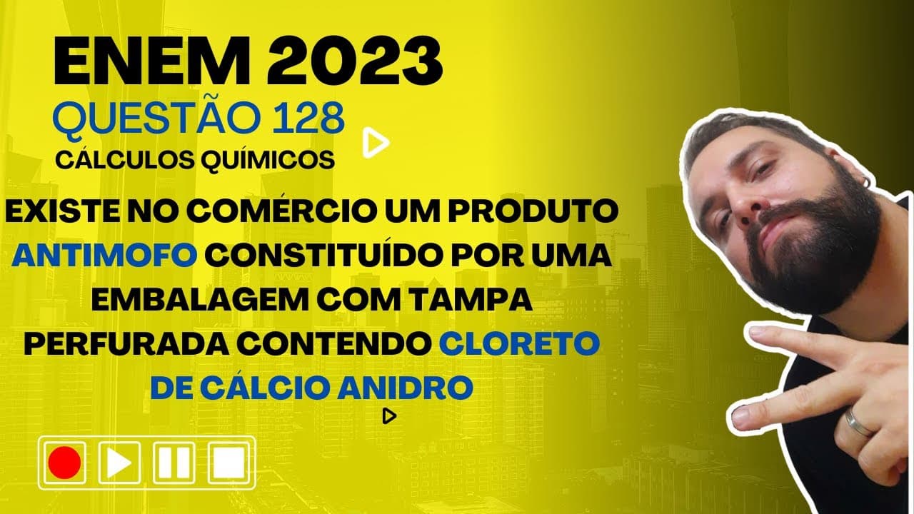 Thumbnail: ENEM 2023 - Existe no comércio um produto antimofo constituído por uma embalagem com tampa perfurada