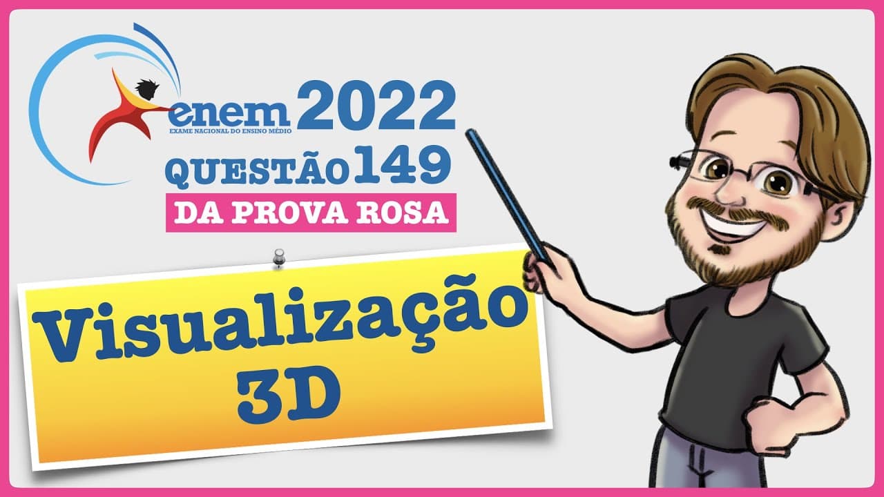 Thumbnail: ENEM 2022 || Visualização 3D || Na figura estão destacadas duas trajetórias sobre a superfície do