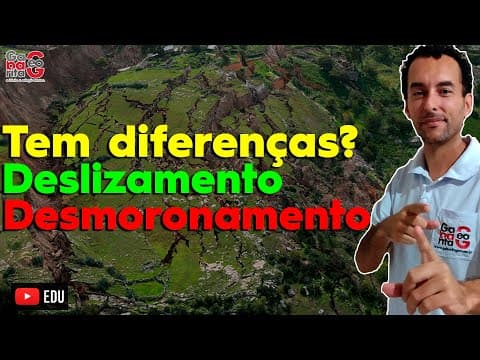 Thumbnail da aula: Quais as diferenças entre deslizamento de terra e desmoronamento? | Geografia
