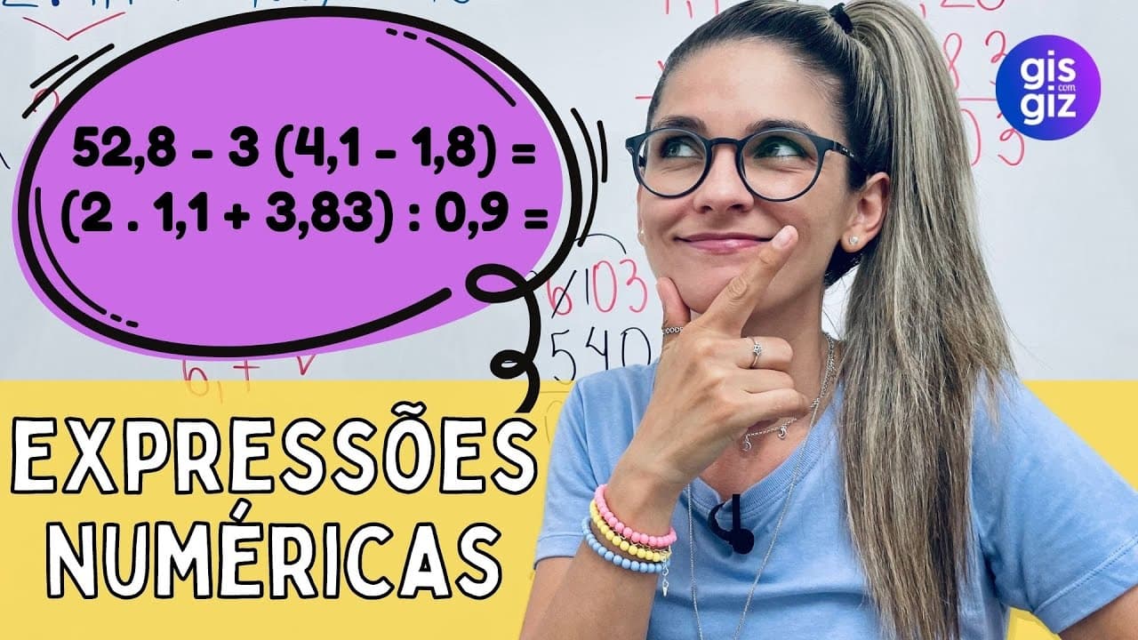 Thumbnail: EXPRESSÃO NUMÉRICA COM NÚMEROS DECIMAIS