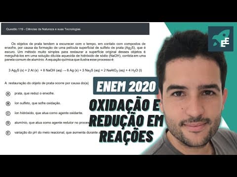 Thumbnail da aula: Os objetos de prata tendem a escurecer com o tempo, em contato - QUÍMICA EXATSA ENEM 2020