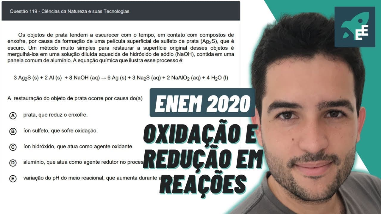 Thumbnail: Os objetos de prata tendem a escurecer com o tempo, em contato - QUÍMICA EXATSA ENEM 2020