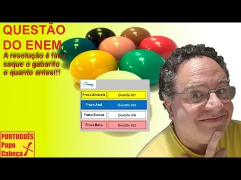 Thumbnail da aula: Questões do ENEM CVLII- Aula 655