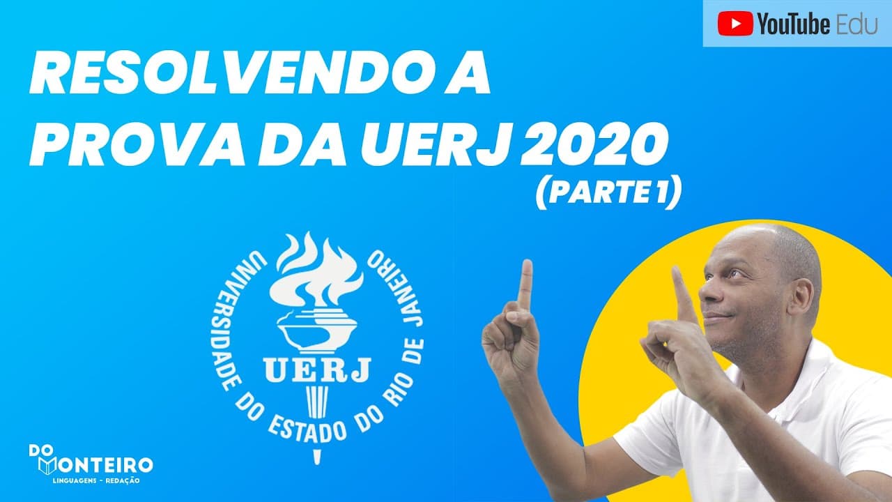 Thumbnail: RESOLVENDO A PROVA DA UERJ 2020 (PARTE 1) ⚠️🔴