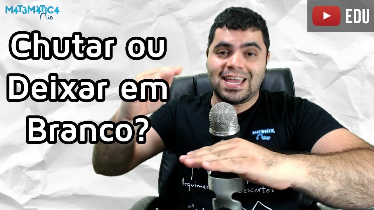 Thumbnail: Chutar ou Deixar em Branco as Questões Difíceis do ENEM? | Matemática Rio